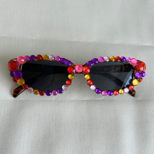 Syl Style - All over strass sunnies, tortoise shell frames