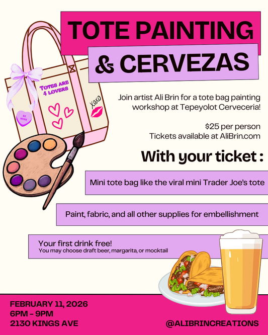 Tote Bag Painting Workshop at Tepeyolot Cerveceria!